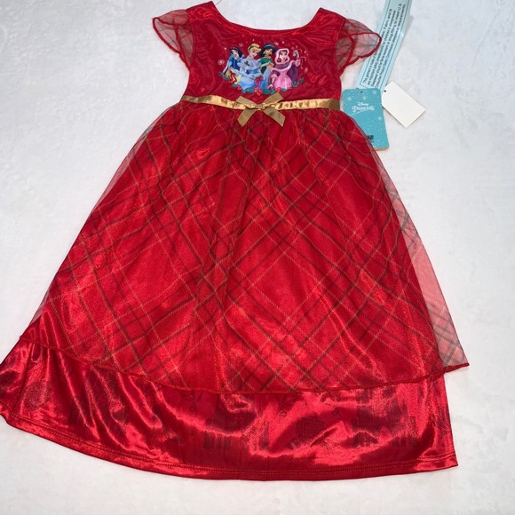 Disney Princess plaid red dress tulle age‎ 2 new  Cinderella Jasmine Snow White - Picture 12 of 12